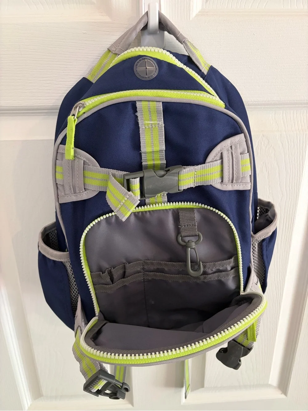 Pottery Barn Kids - Small - Navy With Grey and Lime Accent Kids Backpack